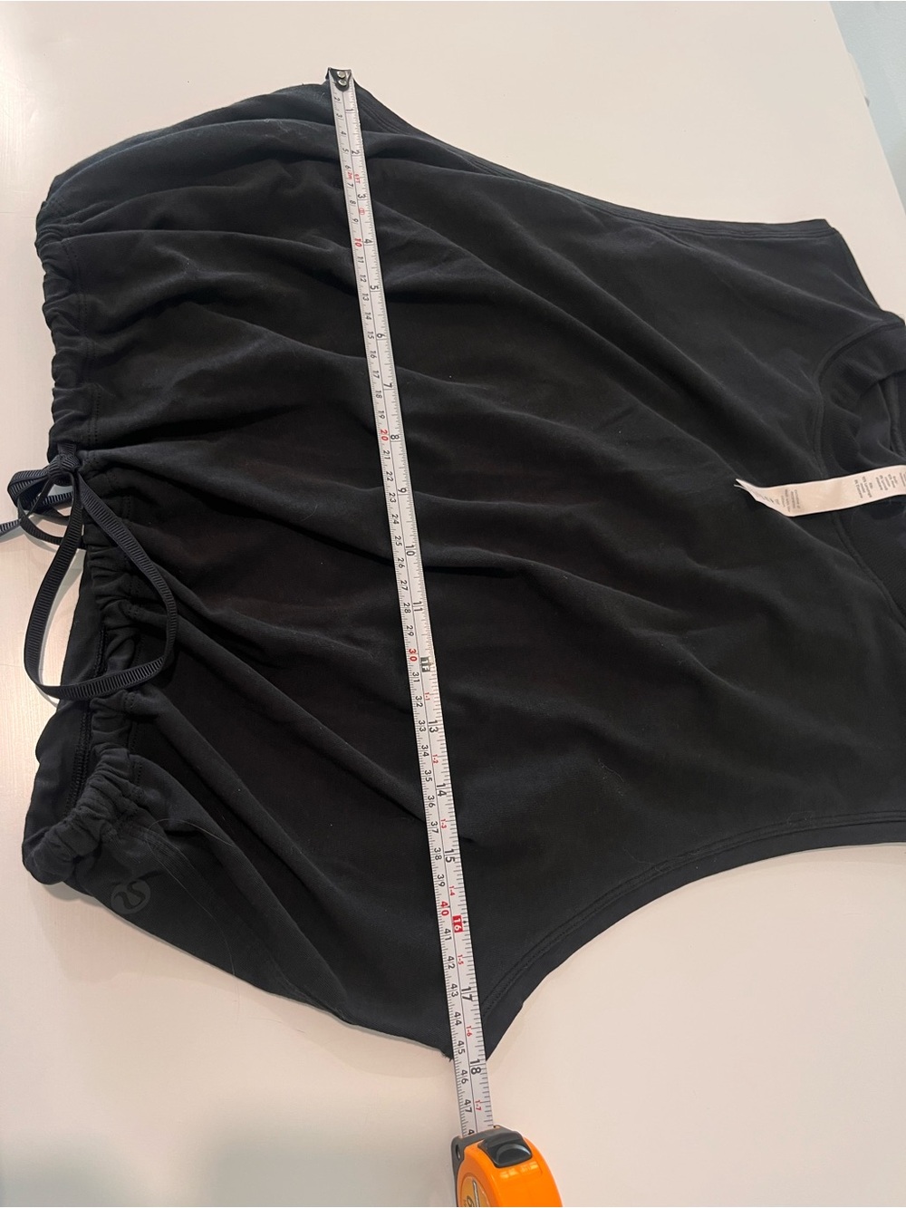lululemon Black Adapt to You Tank Top Cinch-Hem Crop Tank Size 12 Drawstring - Picture 6 of 7